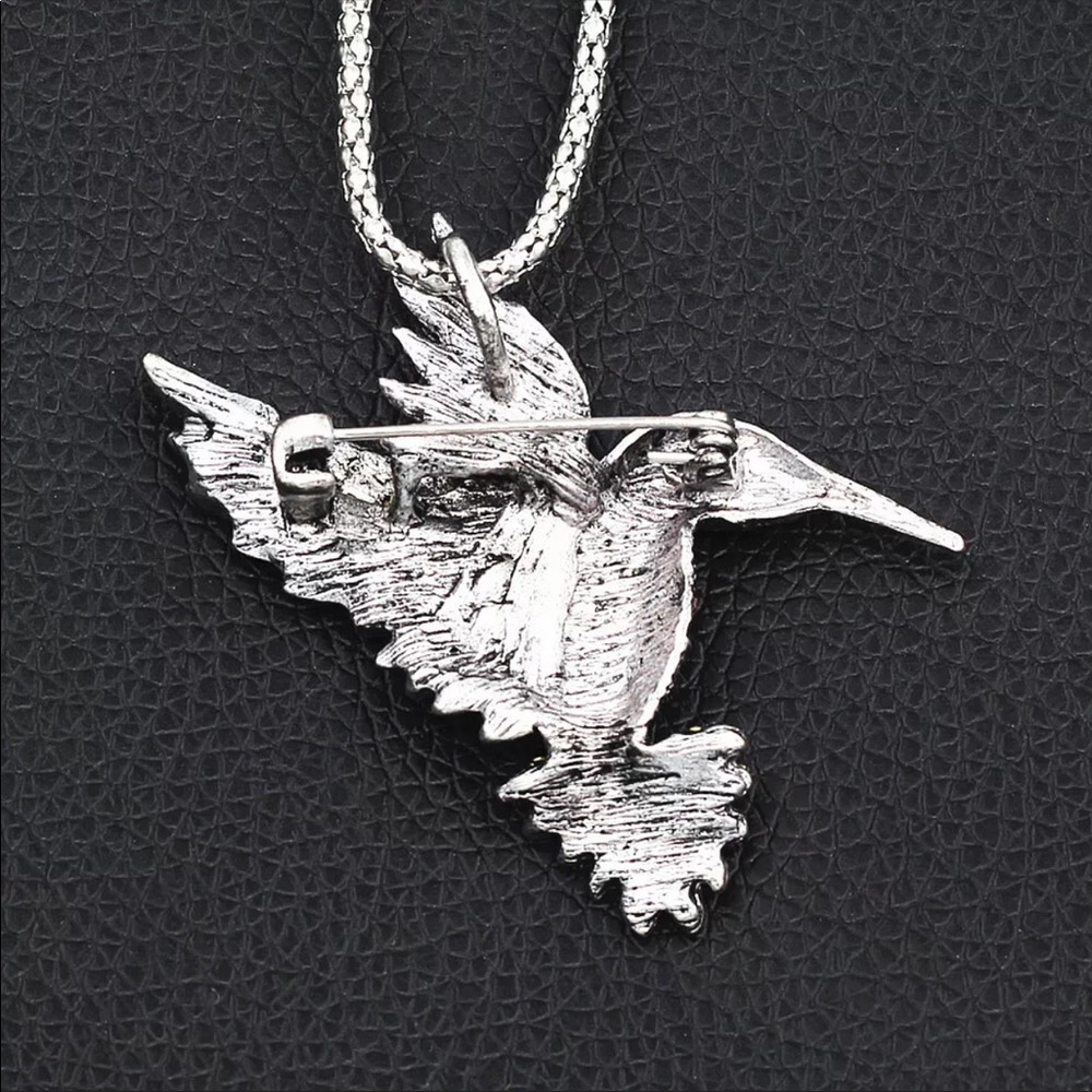 💯 Stunning Hummingbird necklace/brooch🤩❤️ - Picture 3 of 4